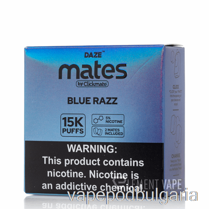 Vape 10000 Дръпки 7 Daze Mate Pods Blue Razz
